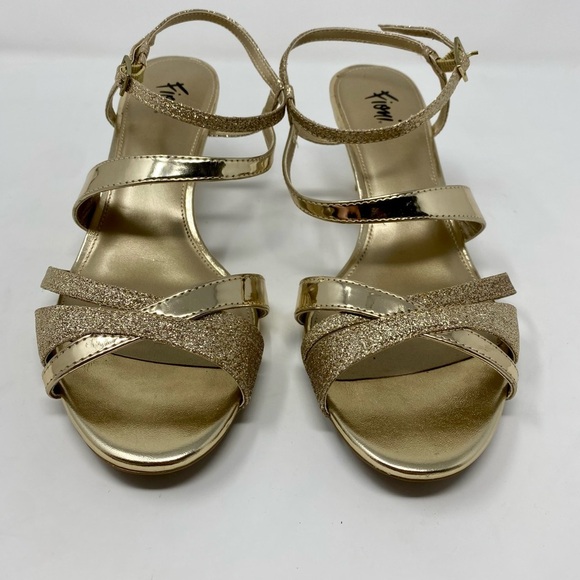 Women’s FIONI Gold Glitter Heels Size 9W - Picture 3 of 9
